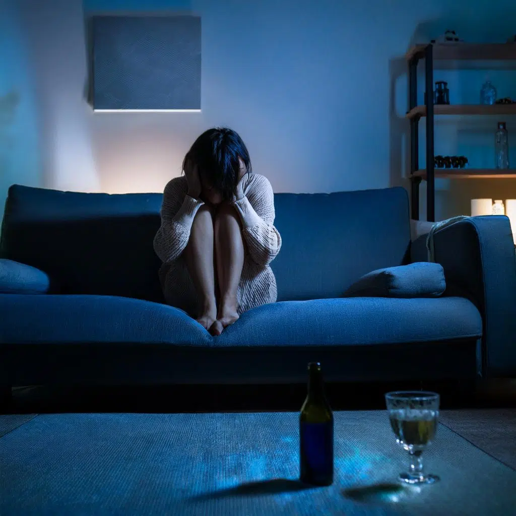 Persoon worstelt en vraagt zich af waarom ik niet kan stoppen met drinken